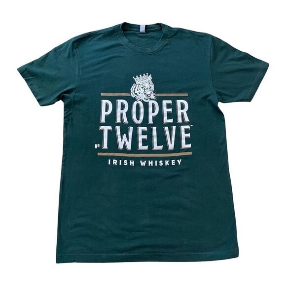Proper Twelve 12 Irish Whiskey Fan T Shirt • Green • Unisex Medium - Picture 2 of 8